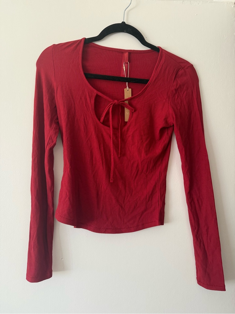 Skims Soft Lounge Tie Front Long Sleeve Top